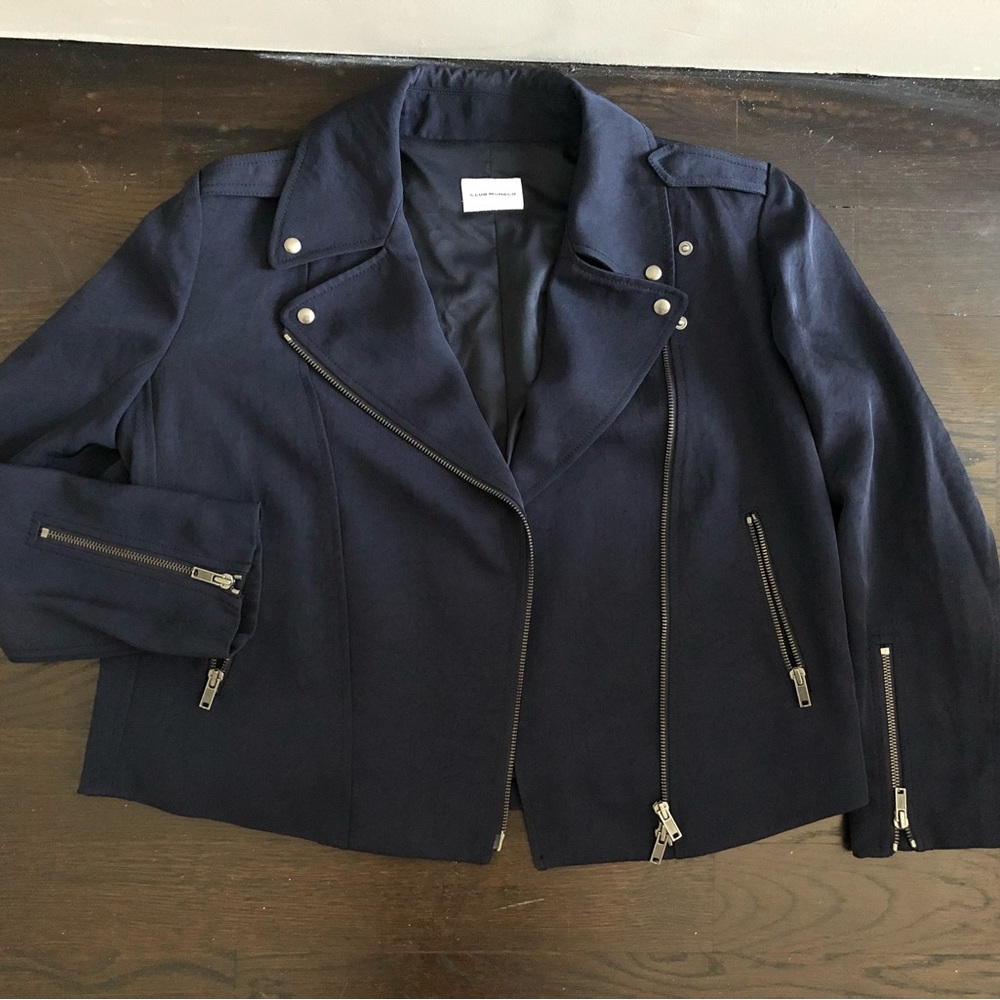 COPY - Club Monaco Twill Moto a Jacket - M - Navy